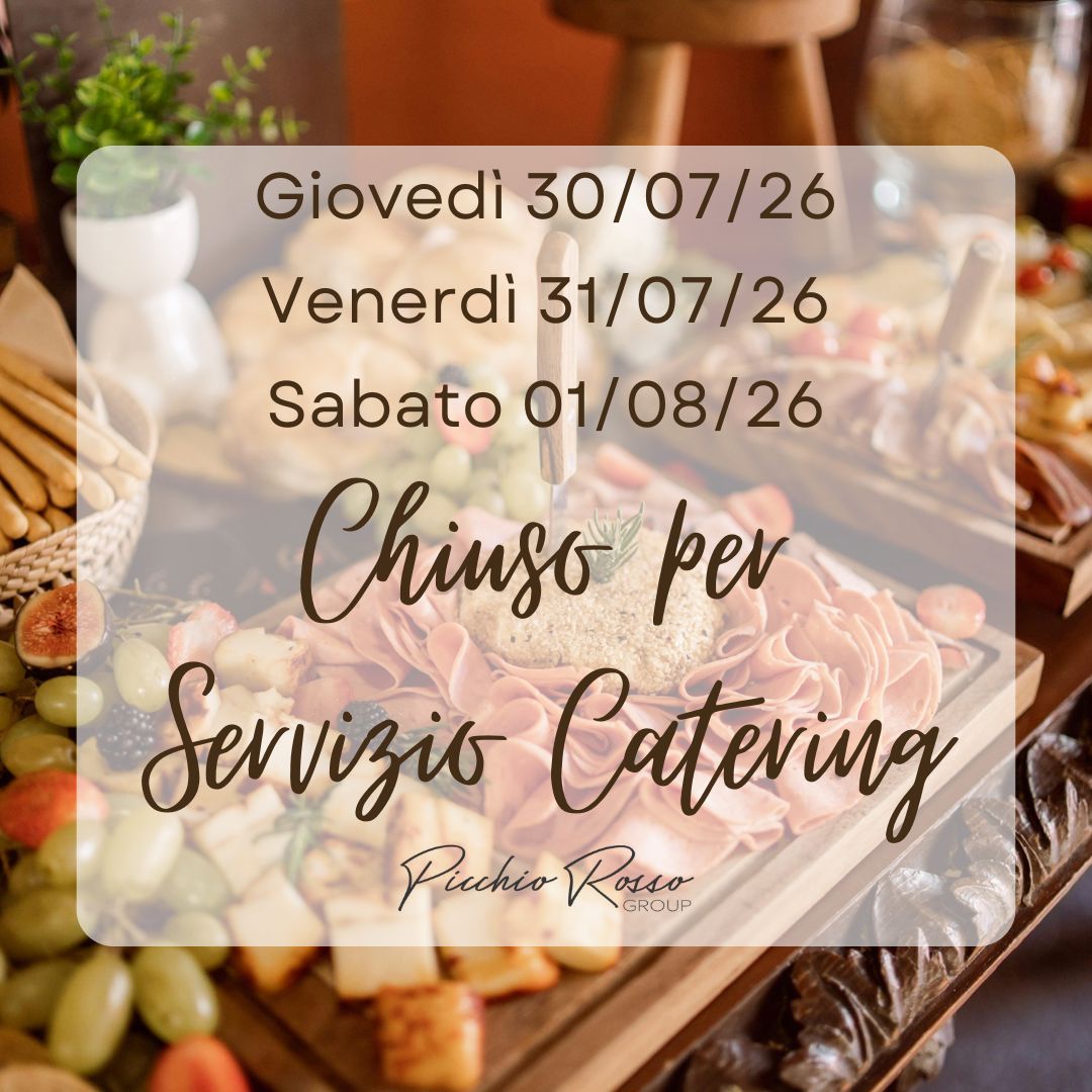 CHIUSURA PER SERVIZIO CATERING